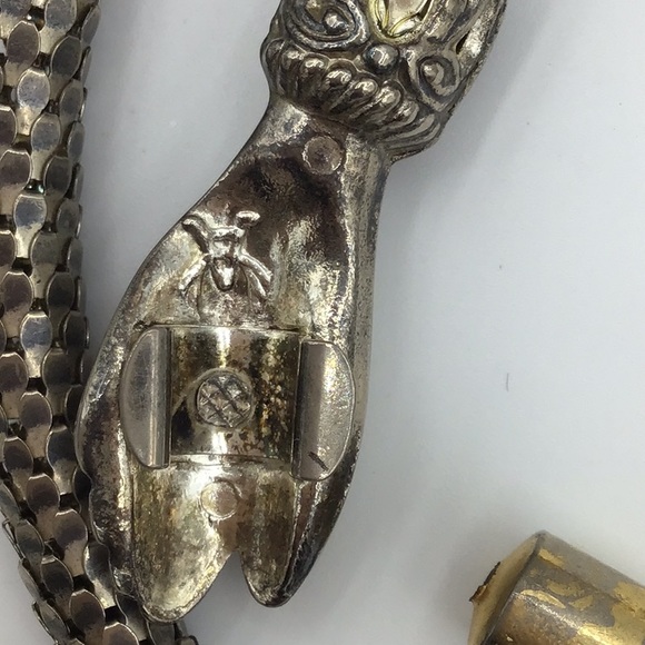 Vintage DL Auld Mesh Necklace with hand clasp plus rare bracelet. - Picture 11 of 12